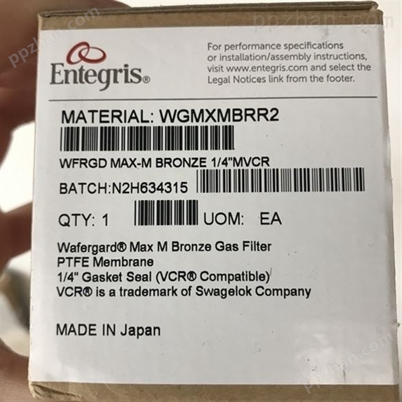 美国Entegris不锈钢气体过滤器WGPMOGGT2