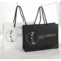 两件黑白组合无纺布袋手提袋广告购物男女通用厂家直供定制图案广告袋宣传袋手提包